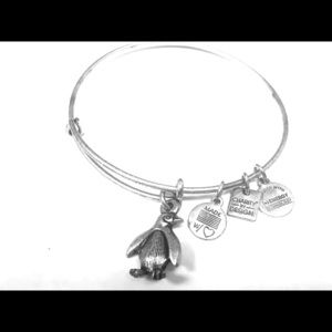Alex and Ani silver bangle - Penguin -retired.